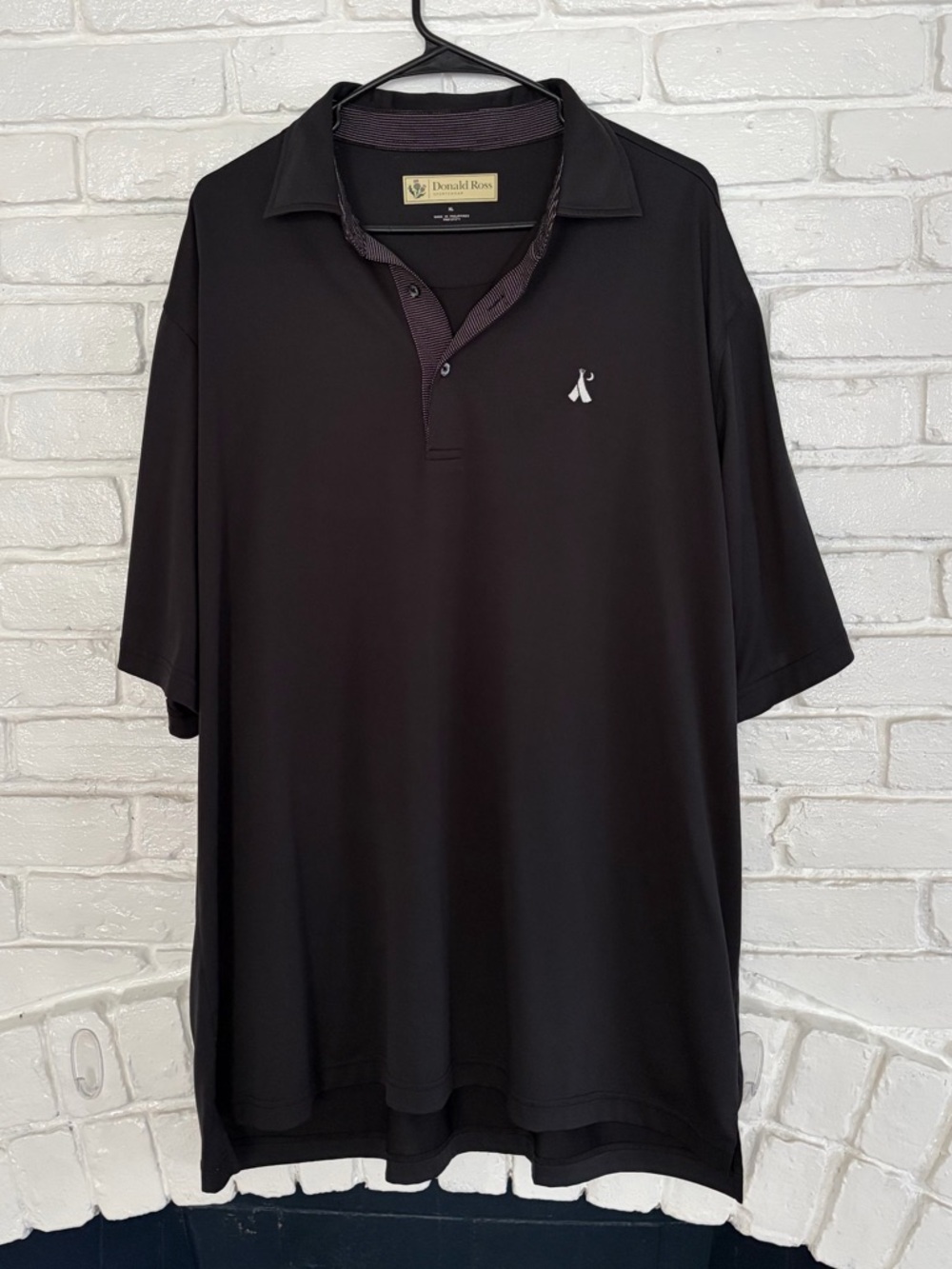 Men’s Donald Ross extra large golf polo shirt black